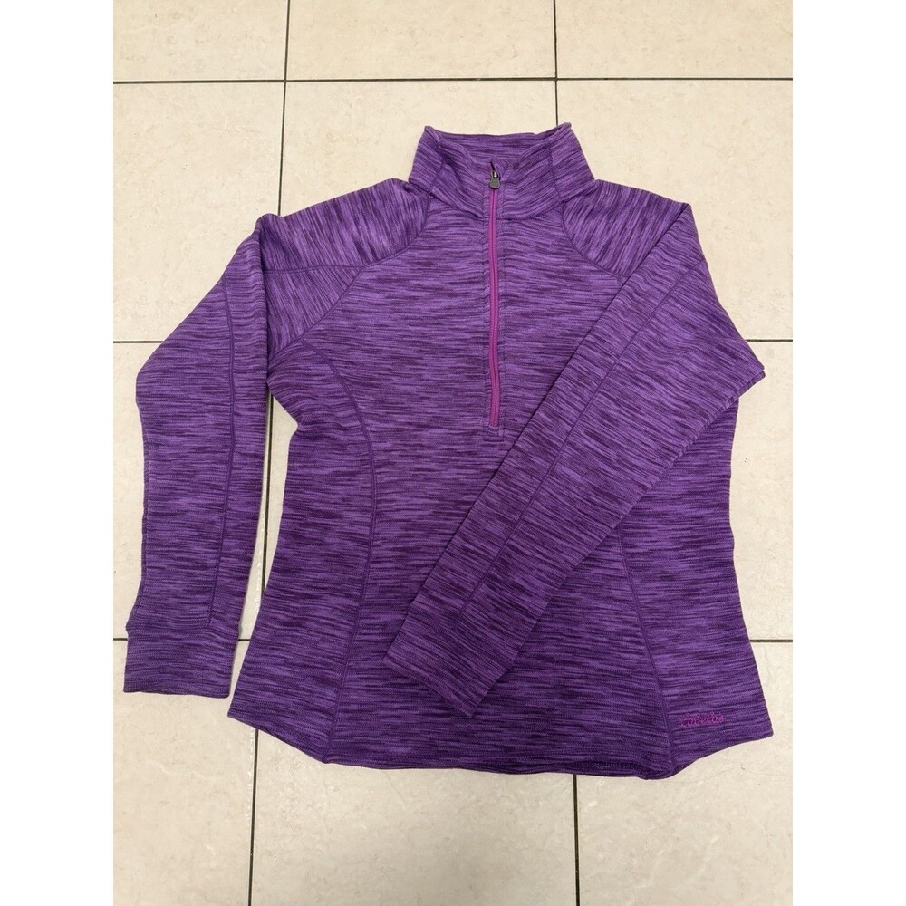 Cabela's Fleece 1/4 Zip Pullover Women's Size XL Purple Thick Soft Active Wear